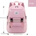 thumbnail image 3 of 1pc Children School Bags For Girls, Kids Backpacks Schoolbags, Primary School Backpack, Kids Bookbag, Simple Solid Color Backpack, 3 of 5