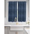 thumbnail image 2 of Animal Print Living Room Curtains 2 Panel, Retro Minimalist Animal Leather Navy Blue Cafe Window Treatment, Extra Long Farmhouse Bedroom Bathroom Kitchen Curtains Drapes 104"x72", 2 of 6