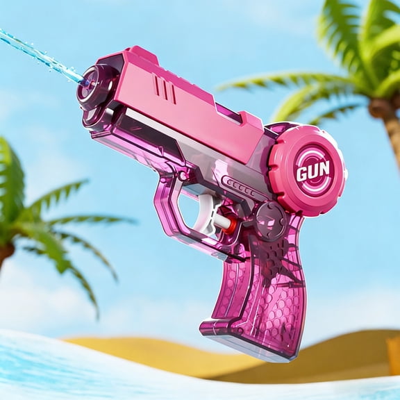 Press Jumping Water Blaster, Large Capacity Beach Water Sprayer with Automatic Jump Action, Long Range Outdoor Summer Water Toy for Pool Party