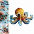 thumbnail image 2 of Octopus Bead Embroidery Kit, Beginner-Friendly Sea Creature Beaded Embroidery Kits with Full-Color Instruction Sheet, DIY Animals Three-Dimensional Beadwork Craft Kit for Craft Lover (Octopus A), 2 of 9