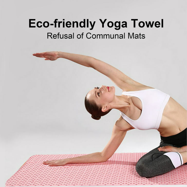 Yoga Towel, Hot Yoga Mat Towel, Cooling Towel Anti Slip Moisture Wicking  Sweat Absorbent Microfiber Hot Yoga Towel with Stay-Put Corner Pockets, for  Yoga, Pilates, Gym Fitness, Pink, COOSERRY 