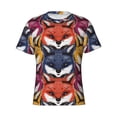 thumbnail image 3 of Naloa Fox Face Men's T-Shirt Sport T-shirt Men's Basic Tee Casual Men's Shirt, Round Neck, Short Sleeves - Large, 3 of 5