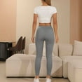 thumbnail image 5 of 2025 New Fleece Lined Leggings Women Plus Size High Waisted Thermal Winter Warm, Women's Light Gray Tights XL, 5 of 8