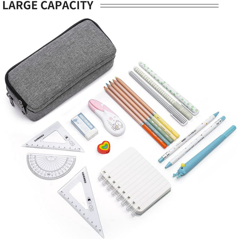 Heldig Pencil Case, Teenage Girls, Pens 3 Compartments, Large Capacity  Stationery Pouch Pen Case
