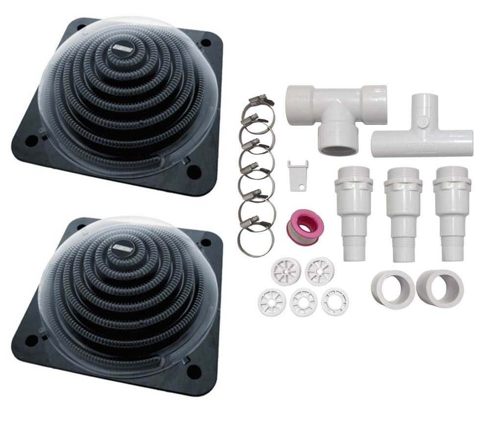 2) GAME SolarPRO XD1 AquaQuik Pool Solar Heater Heating Coil with Bypass  Kit - Walmart.com