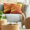 thumbnail image 5 of Ambesonne Orange Throw Pillow Cover 2 Pack, Abstract Digital Waves, 20", Burnt Orange, 5 of 7
