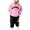 Pink, variant on LUOGENLI Girls Fall Outfits Size 14-16 Sweatshirt Girls Kids Boys Kids Hooded Tracksuit Unisex Two Piece Outfits Hoodie Sweatshirt Sweatpants Set Fall Outfits for Girls 6 White 5-6 Years