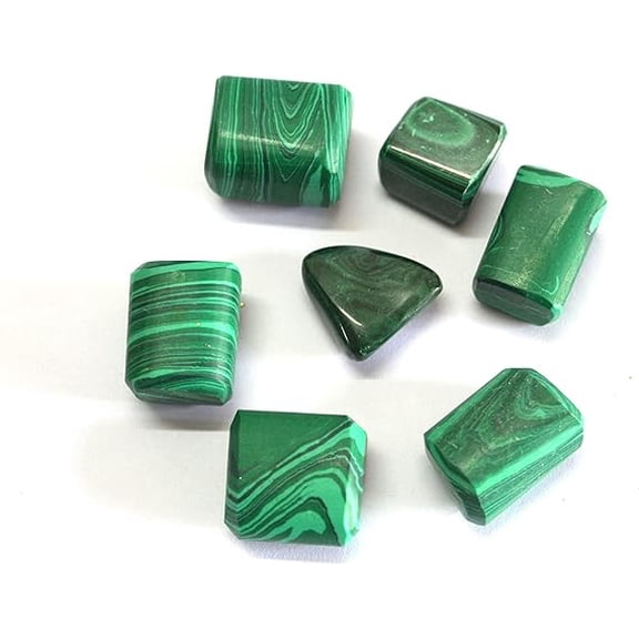 Jet Malachite Tumbled Stone 100 Grams Approx. 0.75" to 1"inch Authentic Chakra Pabbles Pocket Stone Agate Healing Decor