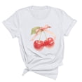 thumbnail image 1 of Blusas de Manga Corta para las Mujeres Divertida Impresión Cuello Redondo Camiseta Vintage, Blusas de Primavera para las Mujeres, 1 of 9