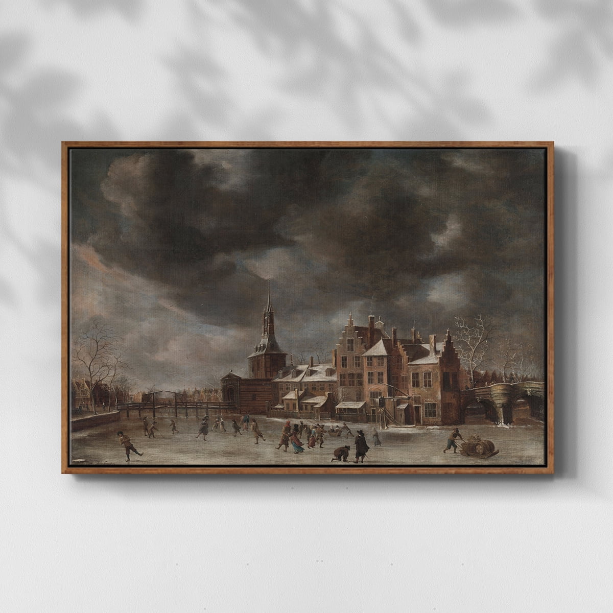 Vintage Landscape-CCCLXXXVIII By Wexford Home Framed in Walnut Wood Gallery Wrapped Canvas 25 in. x 37 in.