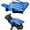 Blue, variant on Reflective Angel Wing Dog Life Jacket with Chin Float Vest for Swimming | Head Support Bulldog Frenchie Small High‑buoyancy Quick‑rescue Handle Breathable Mesh Reflective Strips(Pink,S)