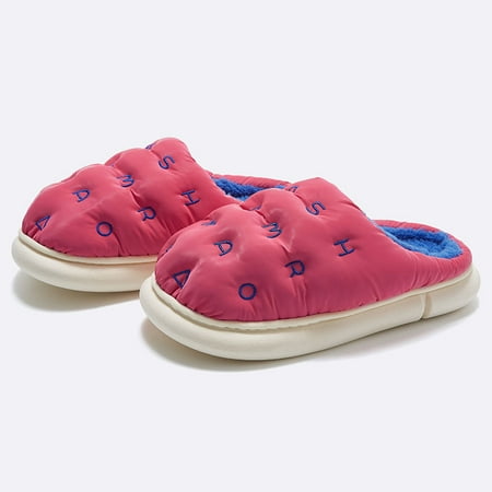 

New Alphabet Personality Down Fabric Anti skid Cotton Slippers Indoor and Outdoor