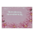 thumbnail image 1 of Bridal Shower Cutting Board, Wedding Theme Flowers with Abstract Petals and Dots Image, Decorative Tempered Glass Cutting and Serving Board, Small Size, Hot Pink and Pale Pink, by Ambesonne, 1 of 1