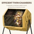 thumbnail image 4 of Werph Updated 43-Gallon Dual-Chamber Compost Bin, Fast Assembly Outdoor Composter Tumbler, Rotating Batch Composter Bin with Gloves for Garden, Kitchen, and Yard,, 4 of 7