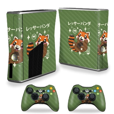 Mightyskins Carbon Fiber Skin For Xbox 360 S Console Red Panda Kawaii Durable Textured Carbon Fiber Finish Easy To Apply And Change Style Made In The Usa Walmart Com