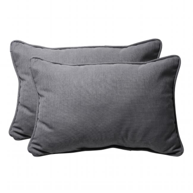 Rave Graphite Oversized Rectangle Throw Pillow (Set of 2)