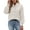 Khaki Striped, variant on Women's Vintage Shirts Striped Button Down Blouse Ruffle Stand Collar Puff Long Sleeve Loose Casual Tops