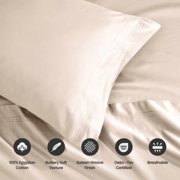 Superior 4-Piece 1500 Thread Count Ivory Sheet Set, Queen