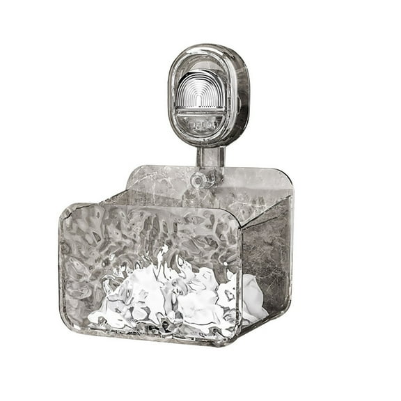 Grip Shower Shelf - Heavy Duty Suction Cup Storage Rack, No Drilling Bathroom Organizer for Corner/Wall Mount, Clear Acrylic Shower Caddy Holds Toiletries Securely