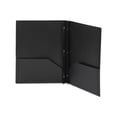 thumbnail image 2 of Poly Two-Pocket Folder w/Fasteners 11 x 8.5, Black, 25/Box, 2 of 6