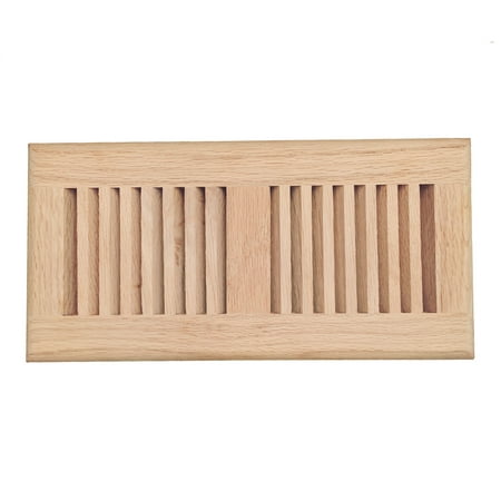 

Razo Red Oak Wood Floor Register Drop In Vent Cover 4x10 inch Unfinished