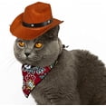 thumbnail image 3 of Sombrero de vaquero Perro Cosplay Sombrero Cachorro Perro Gato Fiesta Decoraciones JFHHH pequeña, 3 of 5
