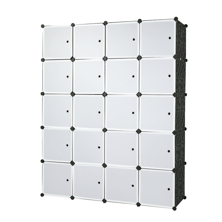 Hot selling 6 Cubes With Patterned door Plastic Closet Wardrobe