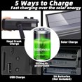 thumbnail image 4 of 2X Emergency Weather Radio Hand Crank Solar Radio Portable AM/FM/ Radio with 5 Charging Modes Cell Phone Charger, 4 of 5