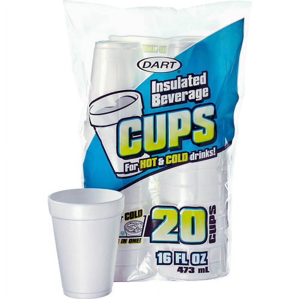 Dart Insulated Foam Drinking Cups White 16 Oz Box Of 1000 Cups - Office  Depot