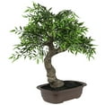 thumbnail image 3 of Northlight 18" Bonsai Artificial Potted Plant - Green/Brown, 3 of 7