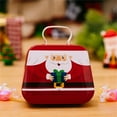 thumbnail image 4 of Christmas Cookie Tins with Handles Xmas Candy Tin Small Metal Candy Box Mini Tinplate Cookie Candy Boxes for Gift Giving Holiday Party Favors, 7 Styles, 2.8 x 2.4 Inch, 4 of 4