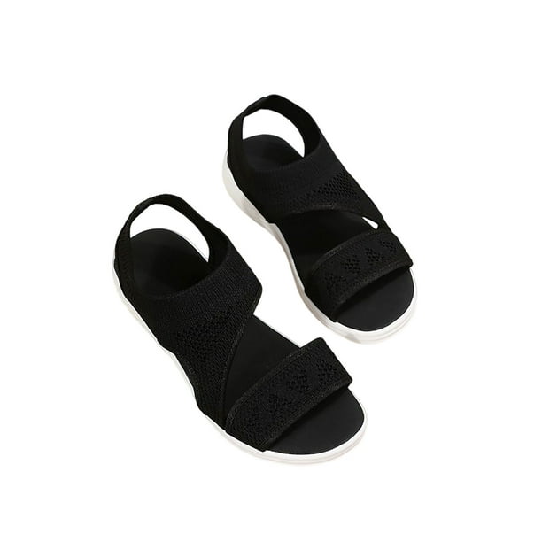  Yoga Mat Sandals for Women Women Mesh Beach Slip On Sport  Casual Open Toe Flat Soft Bottom Breathable Shoes Sandals (Black, 9) :  Clothing, Shoes & Jewelry