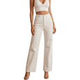 thumbnail image 1 of Pantalón Mezclilla Mujer Wide Leg Tiro Alto Corte Amplio Denim Jeans Moda, 1 of 5