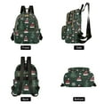 thumbnail image 4 of FORMRS Mini Backpack Purse for Women Travel Daypack Casual Shoulder Bag, Green Christmas Hats, 4 of 7