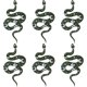 thumbnail image 1 of 1 caja de 12 dijes de serpiente acrílicos de estilo gótico con forma de boa, parte trasera plana, estrella, luna y corazón., 1 of 6
