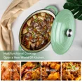 thumbnail image 5 of 4.5 QT Enameled Cast Iron Oval Dutch Oven Nonstick Soup Pot with Self-Basting Lid Heat Resistant 500°F for All Stovetops Induction Gas Grill, Oven & Refrigerator Safe, 5 of 6