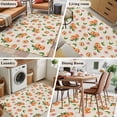 thumbnail image 6 of Summer Peach Large Area Rugs for Bedroom Living Room, Non Slip Carpet Bedside Rug, Tropical Fruit Rustic Flowers Watercolor Rectangular Floor Cover Kitchen Accent Rug 4'x6' for Dining Room/Office, 6 of 9