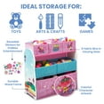 thumbnail image 6 of Trolls Toy Storage Children's Bedroom, Living Room Adjustable 6- Tiers Fabric Storage Shelves with Reusable Vinyl Cling Stickers, Multicolor, 1 Pack, 6 of 12