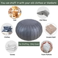 thumbnail image 4 of Thgonwid Unstuffed Pouf Ottoman Cover Indoor Foot Rest, Deep Gray 21.6" x 13", 4 of 8