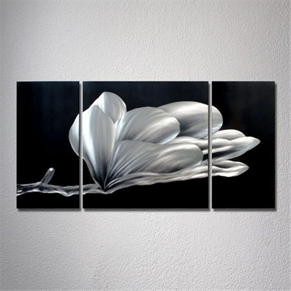 Metal Artscape MA10100 39 X 20 in. Tranquility 3-Paneled Handmade Metal Wall Art