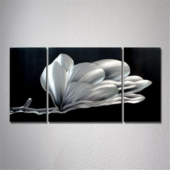 Metal Artscape Métal MA10100 39 X 20 Po. Art Mural en Fait Main à 3 Panneaux Tranquillité