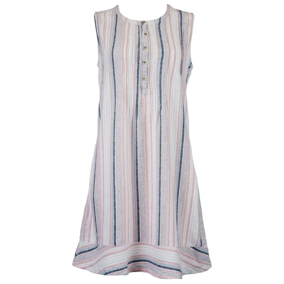 Briggs Women's Linen Blend Dress (Tan/Pink,M)