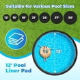 thumbnail image 4 of 28' Round Thicker Heavy Duty Pool Liner Pad for Above Ground Pool, Pool Padding Underlayment for Pool Bottom, Protects Your Pool Prevents Punctures Weed Barrier Comfortable underfoot, 4 of 7