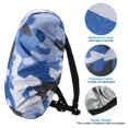 thumbnail image 3 of Uxcell 45-55L Waterproof Rucksack Cover, Backpack Rain Cover, L, Blue Camo, 3 of 5
