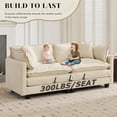 thumbnail image 4 of YWEN 77.95" Chenille Sectional Sofa, Comfy Modular Loveseat Sofa, Modern 2-Seat Couch Deep Seat Sofa Set for Living Room,Beige, 4 of 13