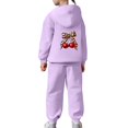 thumbnail image 7 of Tfken Girls Toddler Soft Outfit Sets Daily Wear Girls Hoodie Sweatshirts With Pants Set Winter Comfortable Bowknot Graphic Kids Stretch Outfit Size 6-7 Years, 7 of 7