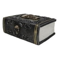 thumbnail image 4 of Gothic Skull Face With Scrollwork Book Shaped Decorative Trinket Box, 4 of 9