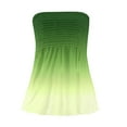 thumbnail image 5 of Women's Beach Coverup Tube Tops Flowy Strapless Bandeau Tanks Long Sleeveless Blouses Green L, 5 of 5