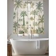 thumbnail image 6 of Sheer Curtains 63 Inches Long, Palm Tree Light Filtering Window Curtains for Living Room, Sage Green Tropical Nature Plant Watercolor Rod Pocket Voile Sheer Curtain Drapes, 52"W x 63"L, 2 Panels, 6 of 8