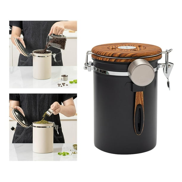 Recipiente de de material acero inoxidable eguimiento de fecha tipo de , Recipiente seldo al vacío, Recipiente Verde1.8L perfecl Bote de café hermético